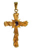Cod.4015 - croce pettorale cm.9x6 argento 925 con catena