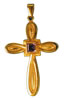 Cod.4016 - croce pettorale cm.10x7 argento 925 con catena