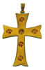 Cod.4019 - croce pettorale cm.10x7 argento 925 con catena
